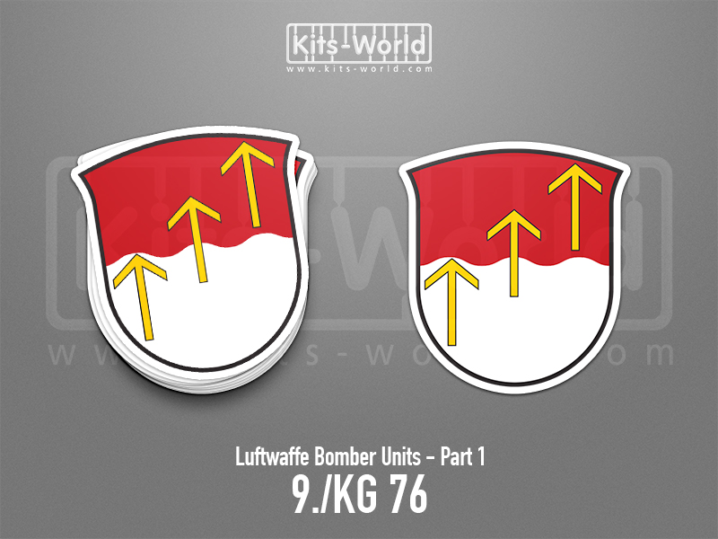 Kitsworld SAV Sticker - Luftwaffe Bomber Units - 9./KG 76 W:94mm x H:100mm 
